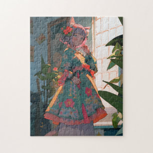 Puzzle Cute Anime Catgirl