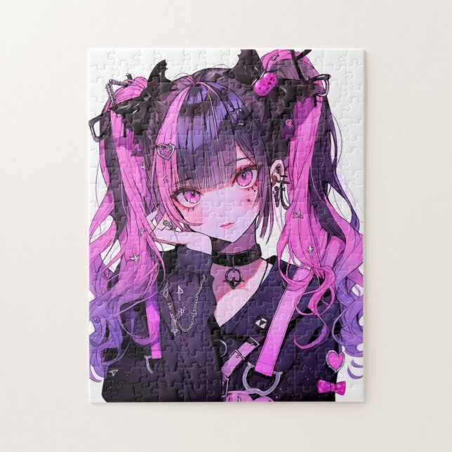 Puzzle Cute Anime Goth Girl (Vertical)