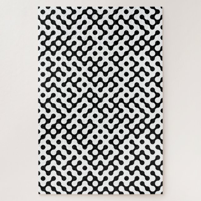 Puzzle Cute black white labyrinth pattern (Vertical)