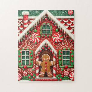 Puzzle Cute, blonde, pain d'épice homme & maison