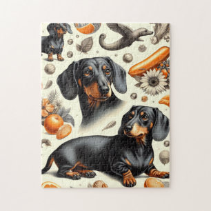 Puzzle Cute Dachshund Motif