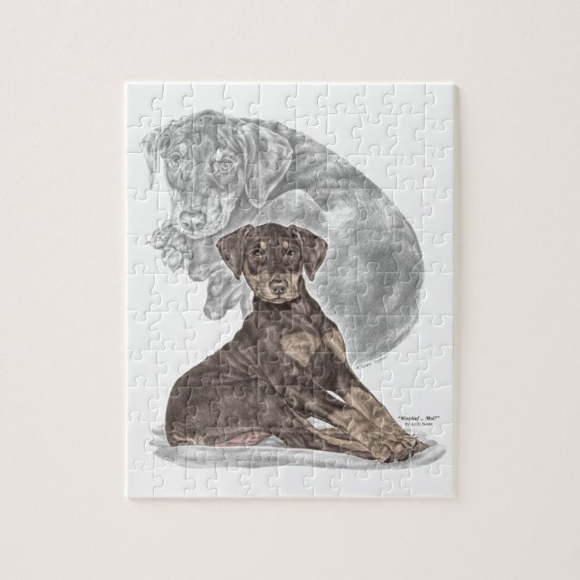 Puzzle Cute Doberman Pinscher Puppy (Vertical)