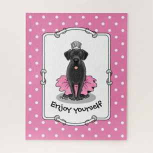 Puzzle Cute Dog Ballet Princess Black Labrador Retriever