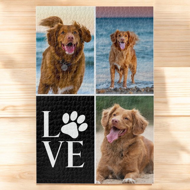 Puzzle Cute Dog Lover Photo Collage Custom Love Pet (Créateur téléchargé)