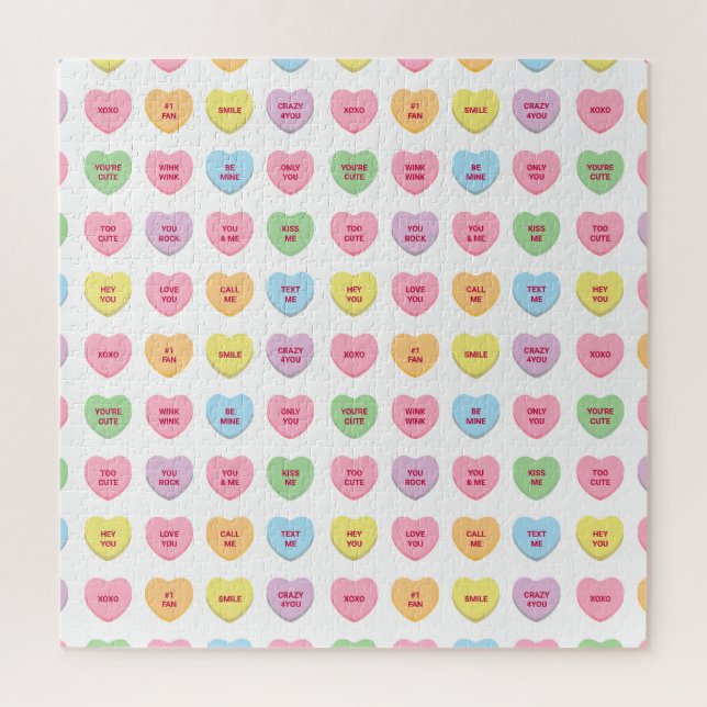 Puzzle Cute drôle girly conversation personnalisée bonbon (Vertical)
