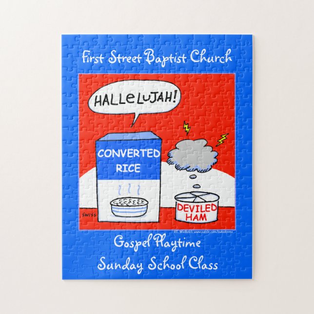 Puzzle Cute Evangélique Christian Cartoon Church Cuisine (Vertical)
