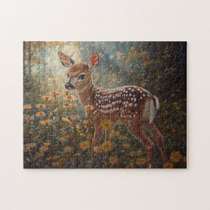 Puzzle Cute Fawn dans la forêt