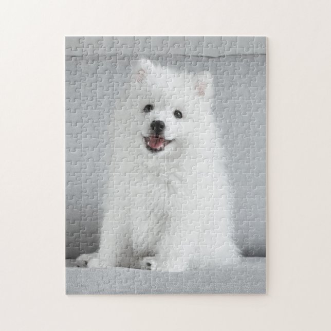 Puzzle Cute Fluffy Japonais Spitz Puppy (Vertical)