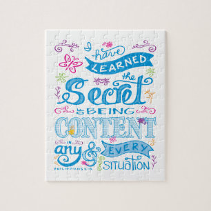 Puzzle Cute Girly Christian Bible Verse Handlettered Pink