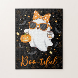 Puzzle Cute Halloween Ghost Citrouille épice personnalisé