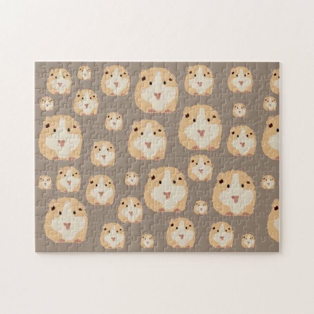 Puzzle Cute Hamster Motif Brown (Horizontal)