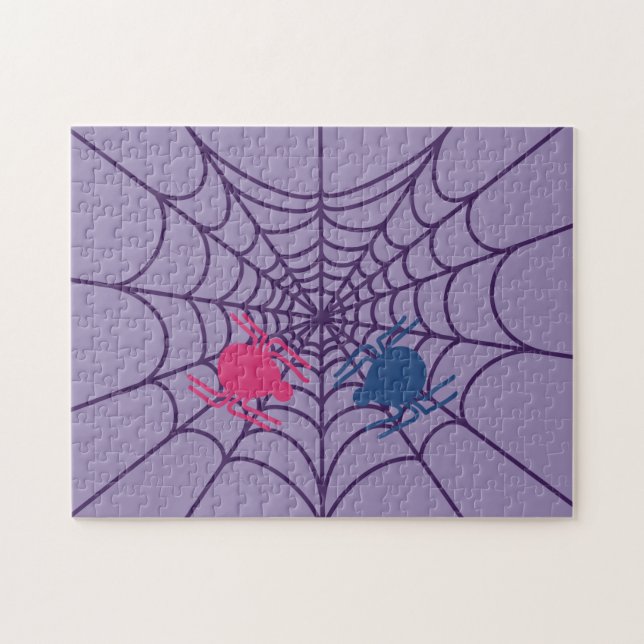 Puzzle Cute Heart Spider Web (Horizontal)