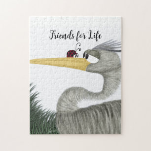 Puzzle Cute Heron et Ladybug