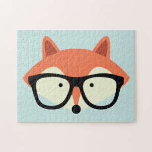 Puzzle Cute Hipster Red Fox