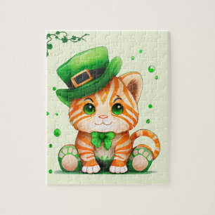 Puzzle Cute Jour de la Saint Patrick Cat