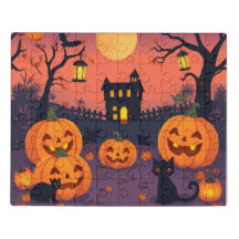 Cute Kawaii Halloween Citrouilles et chats