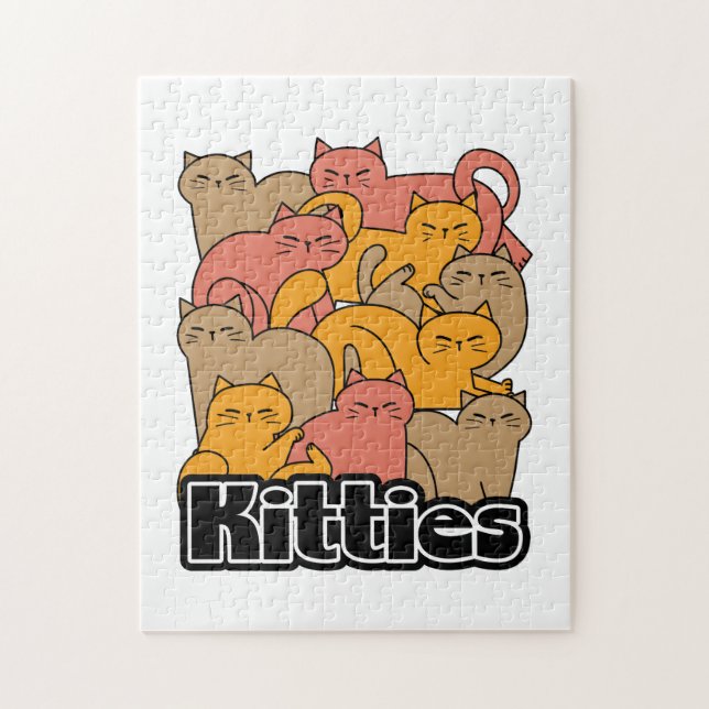 Puzzle Cute Kitties Design - Cat Art adorable (Vertical)