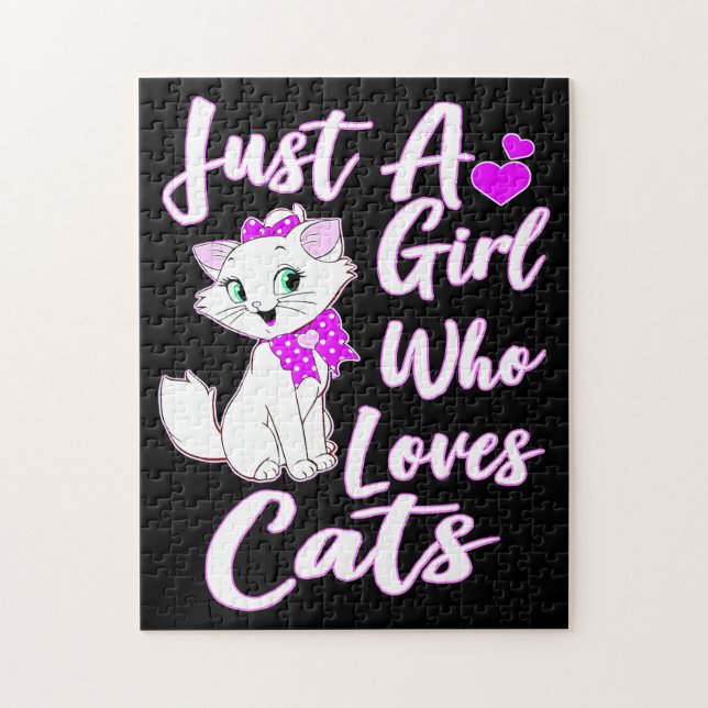 Puzzle Cute Kitty Juste Une Fille Qui Aime Les Chats (Vertical)