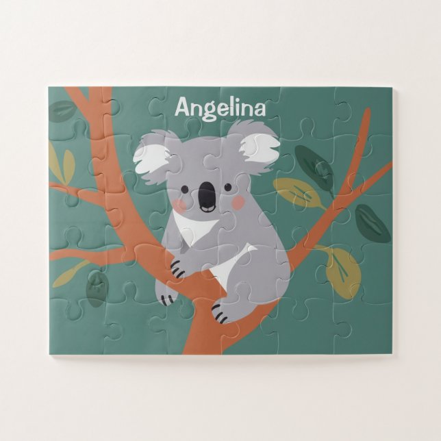 Puzzle Cute Koala Enfants Personnalisés (Horizontal)