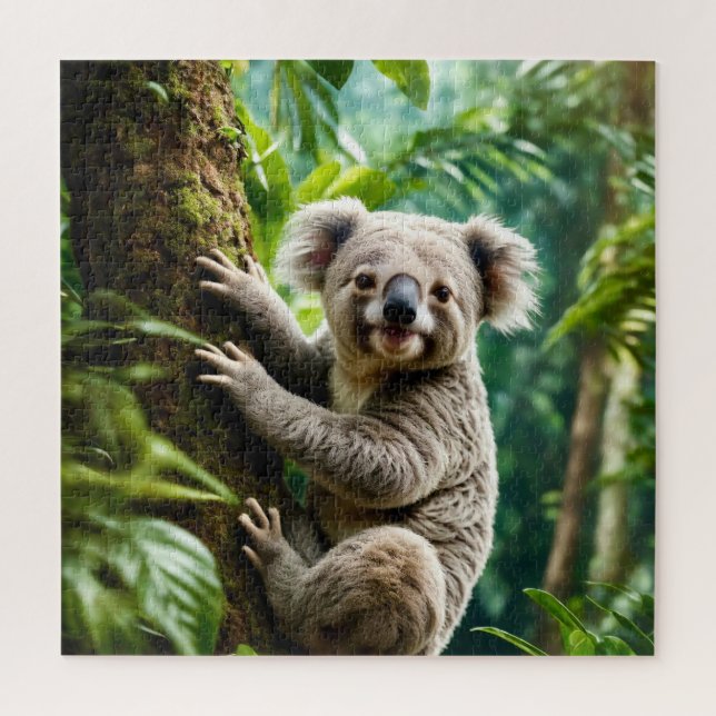 Puzzle Cute Koala Ours sur un arbre (Vertical)