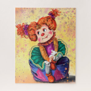 Puzzle Cute Little Clown Girl - Happy Circus - Dessin