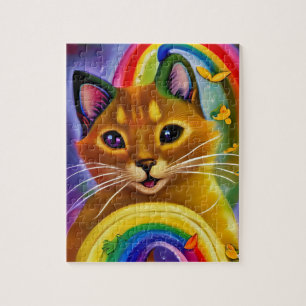 Puzzle Cute Little Kitty aux couleurs arc-en-ciel, Chat