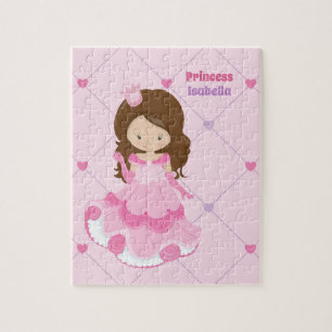 Puzzle Cute Little Princess Girl Custom Pink
