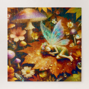 Puzzle Cute Little Whimsical Fairy Sleeping Blond