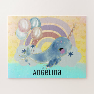 Puzzle Cute Magique Mer Unicorne Nom personnalisé 