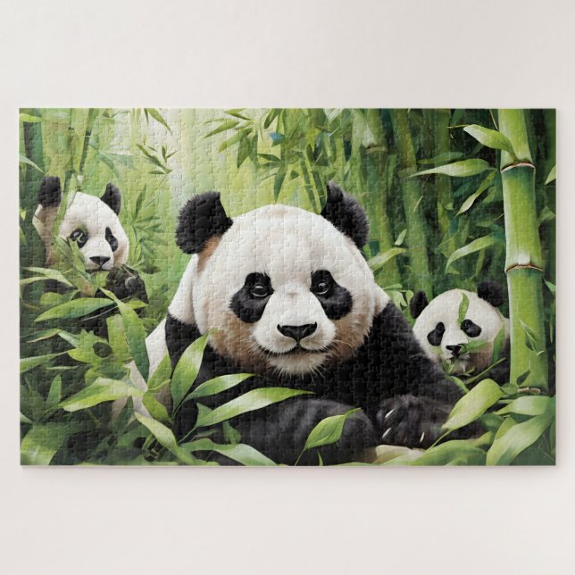 Puzzle Cute ours panda (Horizontal)