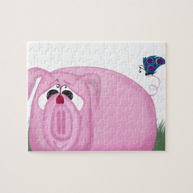 Puzzle Cute Piglet Chumley Et De Beaux Amis (Horizontal)