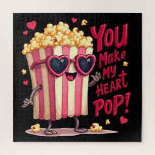 Puzzle Cute Popcorn Valentine Vous Faites Mon Coeur Pop!