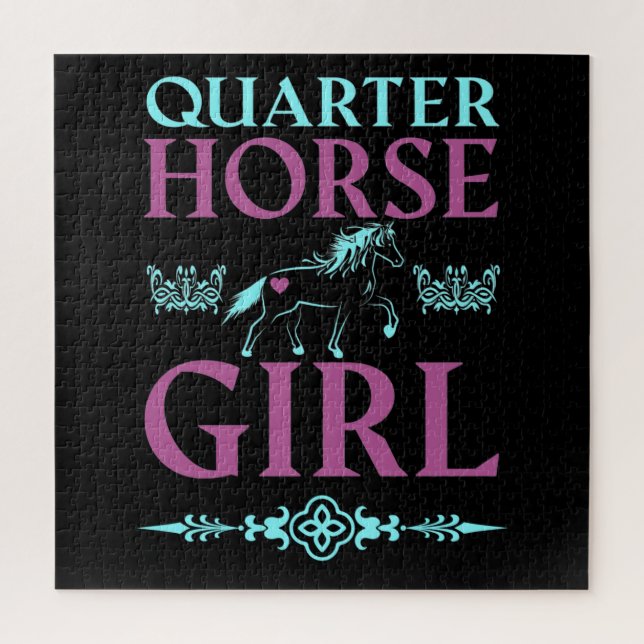 Puzzle Cute Quarter Horse Girl (Vertical)