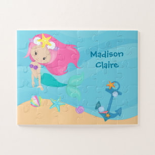 Puzzle Cute Sirène Girl Ocean Seashells Enfants Personnal