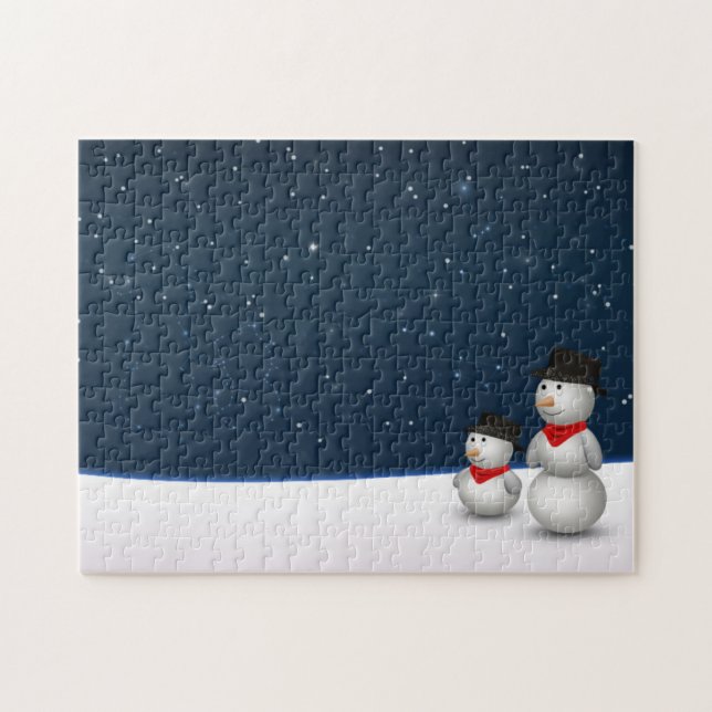 Puzzle Cute Snowmen Constellation (Horizontal)