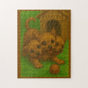 Puzzle Cute Trois Têtes Chiot-Eyed Cerberus Imaginaire Ar