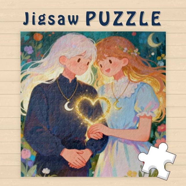 Puzzle Cute Twin Soul  Love young Man and Woman Couple -  (Créateur téléchargé)