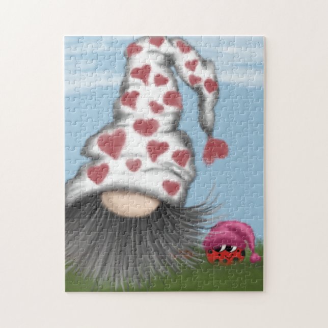 Puzzle Cute Valentine Gnome (Vertical)