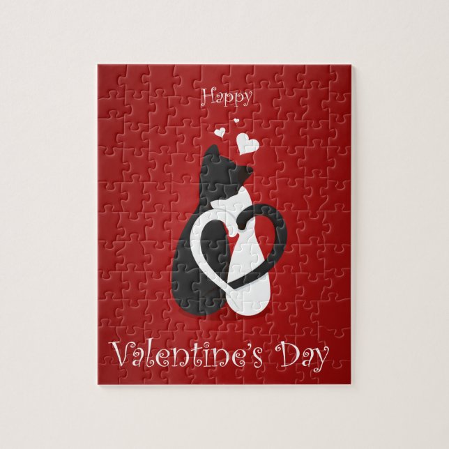 Puzzle Cute Valentine's Day Chats Amour (Vertical)
