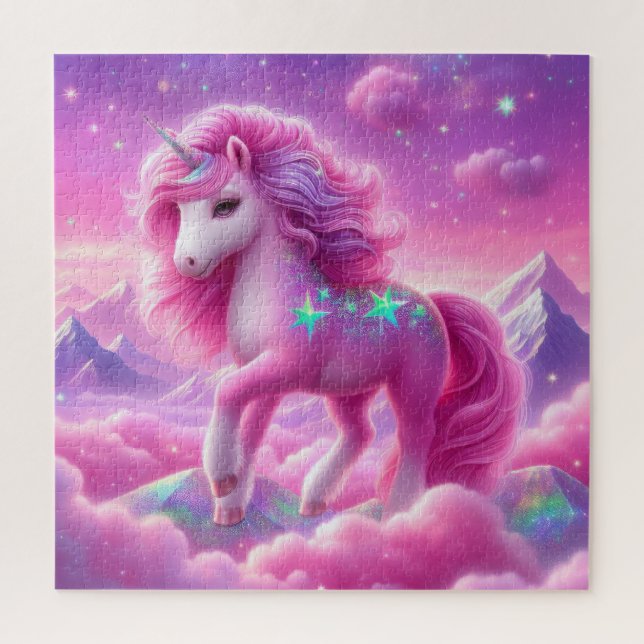Puzzle Cute violet et rose parties scintillant clair lico (Vertical)