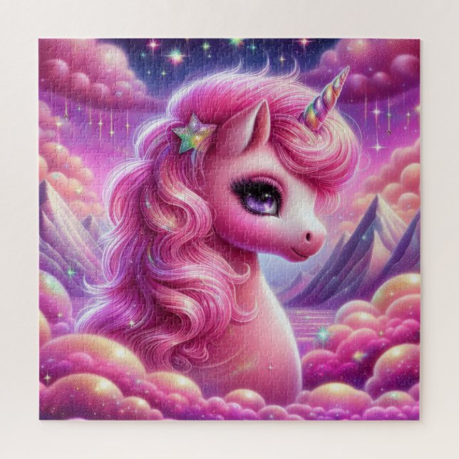 Puzzle Cute violet et rose parties scintillant clair lico (Vertical)