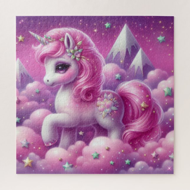 Puzzle Cute violet et rose parties scintillant clair lico (Vertical)