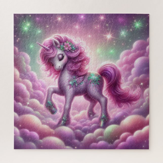 Puzzle Cute violet et rose parties scintillant clair lico (Vertical)