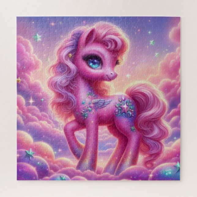 Puzzle Cute violet et rose parties scintillant clair lico (Vertical)