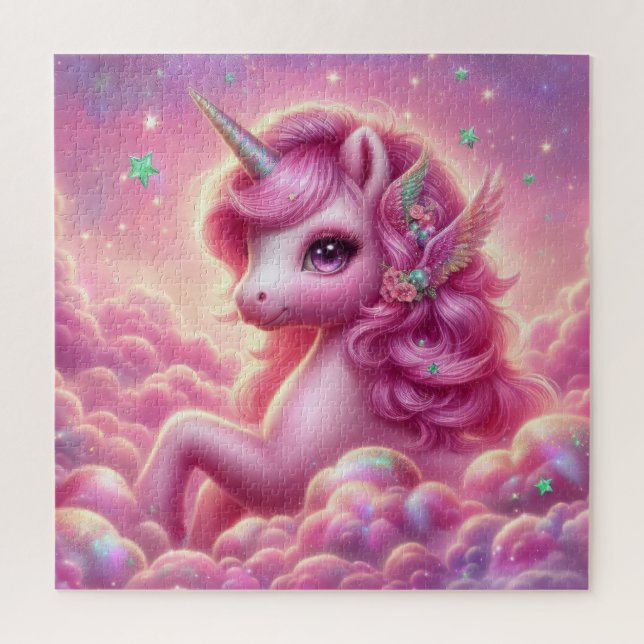 Puzzle Cute violet et rose parties scintillant clair lico (Vertical)