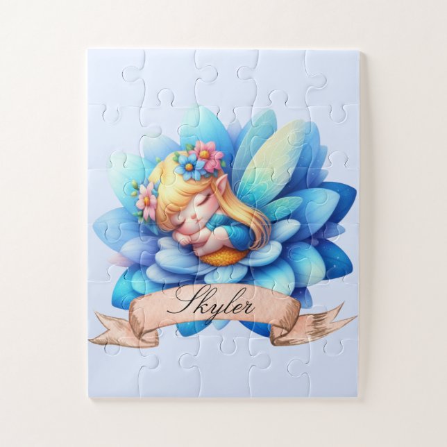 Puzzle Cute Whimsical Floral Doux Rêves Dormir Fée (Vertical)