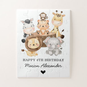 Puzzle Cute Wild Animaux Jungle Safari Anniversaire Cadea