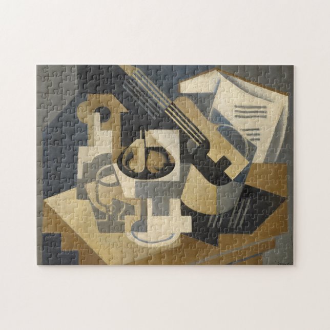 Puzzle Cuvette de guitare et de fruit sur un Tableau, (Horizontal)