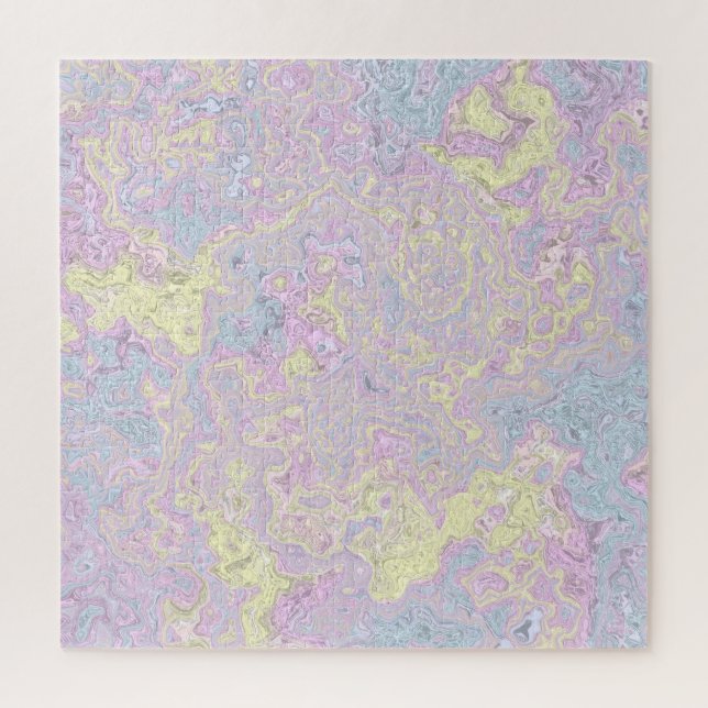Puzzle Cyan, Jaune, Tourbillon Magenta (Vertical)