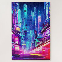 Cyberpunk Futuristic Neon City